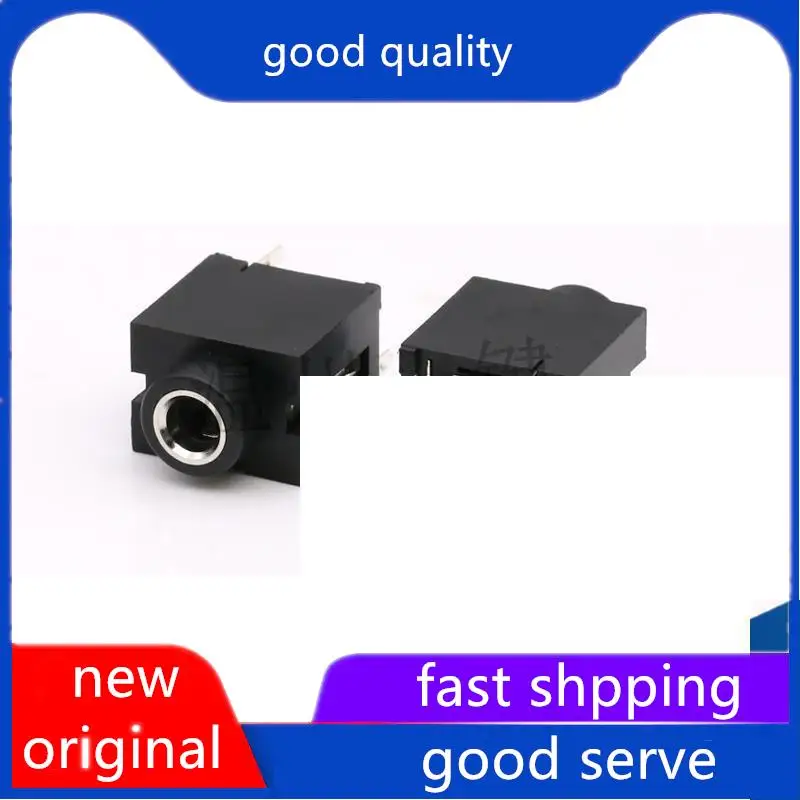 

10 шт., оригинальный новый интерфейс для аудиоразъема диаметром 3,5 мм, резьба из меди, 5-контактная Вертикальная фоторозетка высокого качества