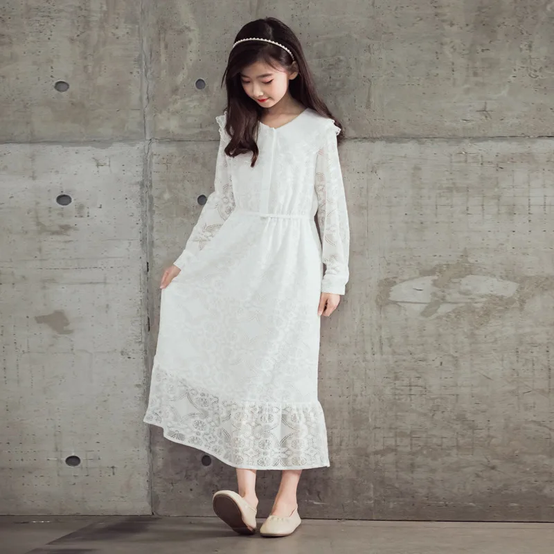 Kids Maxi Dress Elegant Lace 2022 
