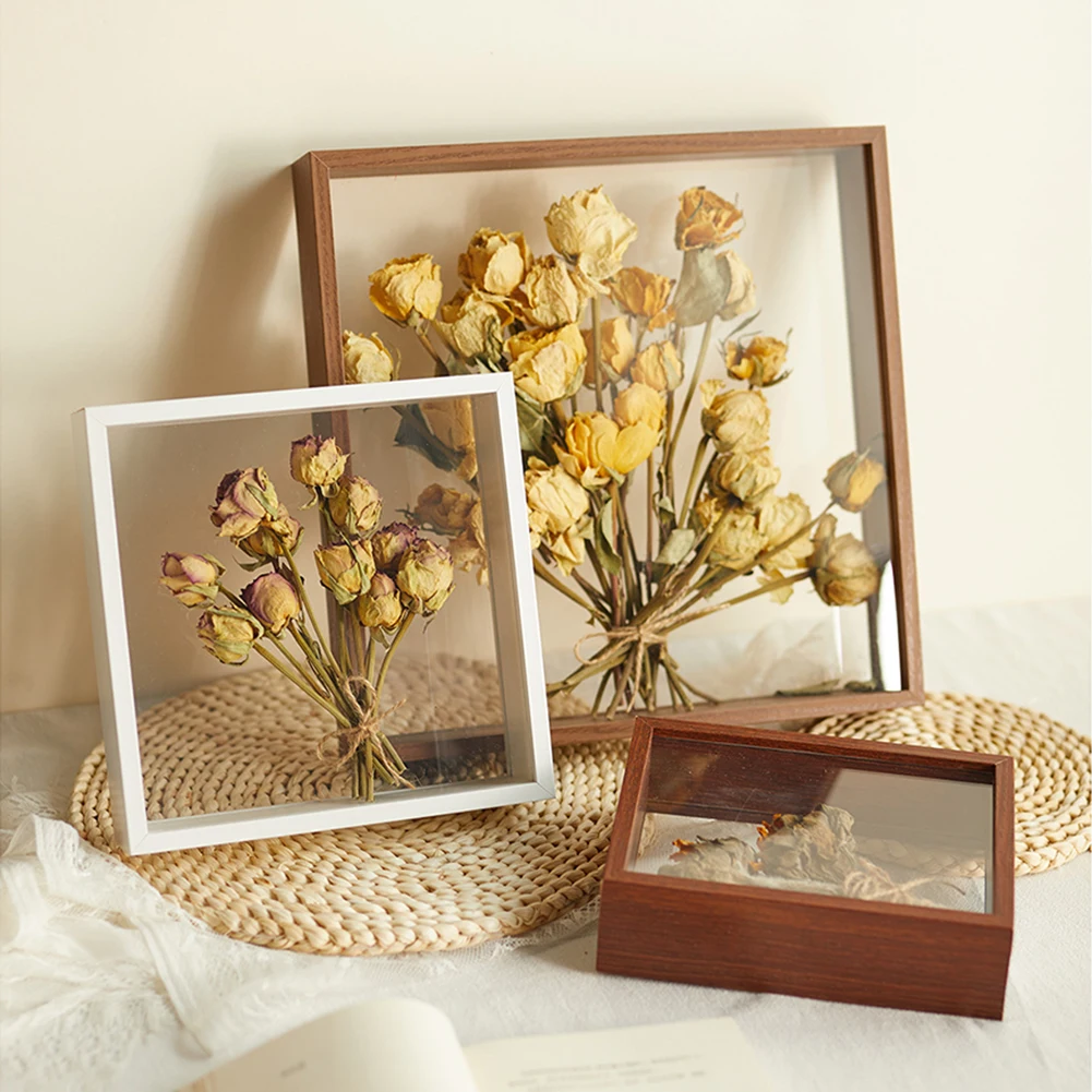 Wooden Dried Flower Picture Frame Handmade DIY Dried Flower Display wooden-dried-flower-picture-frame-handmade-diy-dried-flower-display