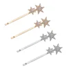 4 Pcs Five-pointed Star Hairpin Girl Barrette Pentagram Bobby Drill Alloy Barrettes 4