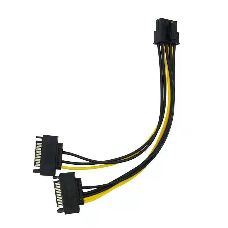 Cable adaptador SATA 15 PIN A PCI-E/ 6 PIN