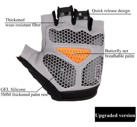Motorcyclist Gloves for Men Women Fingerless Cycling Mtb Bicycle Gloves Gym Yoga Fitness Training Exercise Mitten Elastic Gloves 2