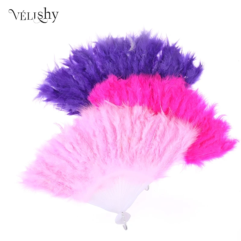 

Folding Feather Fan Handheld Fairy Fan Multifunction Performance Supplies for Outdoor Traveling Camping Household Dropship
