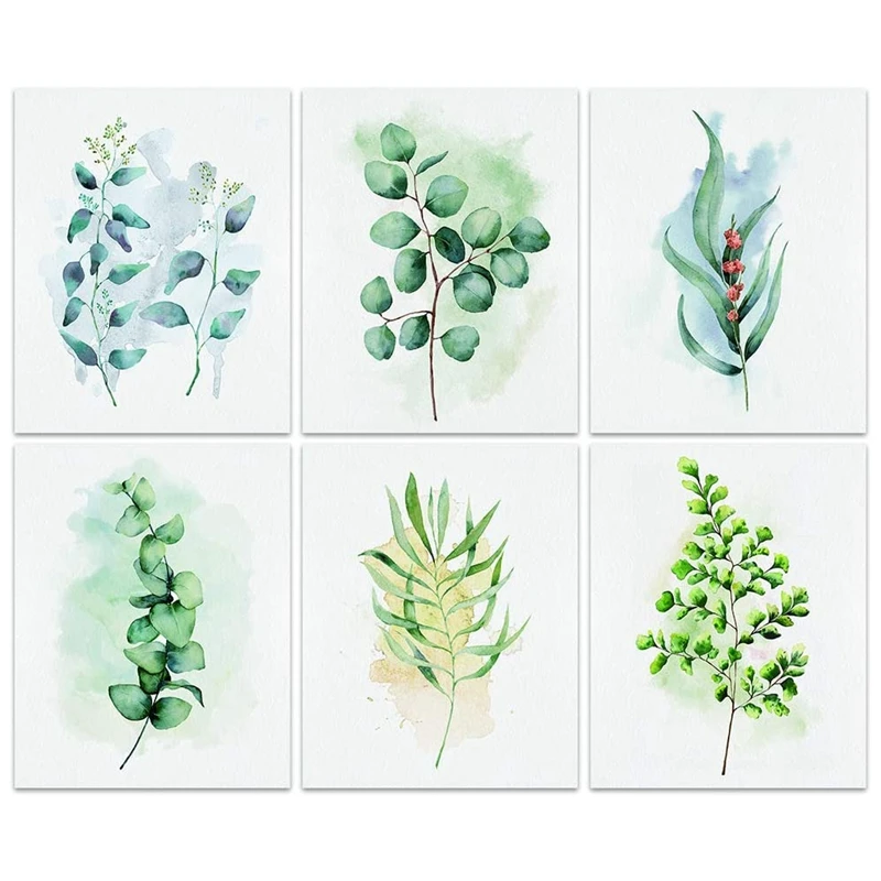 

Цветной баннер, плакаты с растительными листьями, картины без рамки, Настенный декор для спальни, гостиной