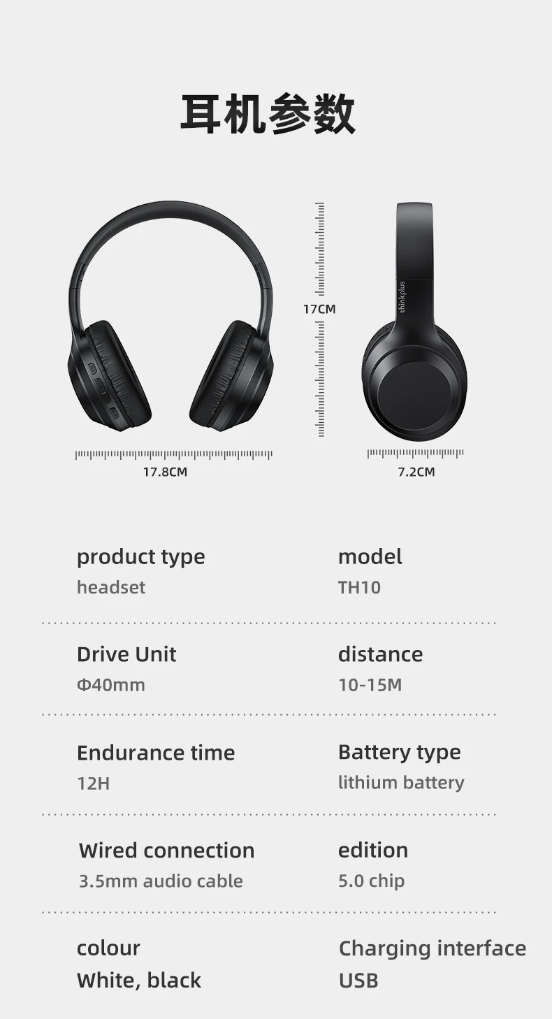 headphones with microphone Lenovo Wireless Headphones Bluetooth Earphones TH10 LP40 TWS Waterproof Reduce  HiFi Music with Mic for XIAOMI Mobile AndroidIOS best earphones