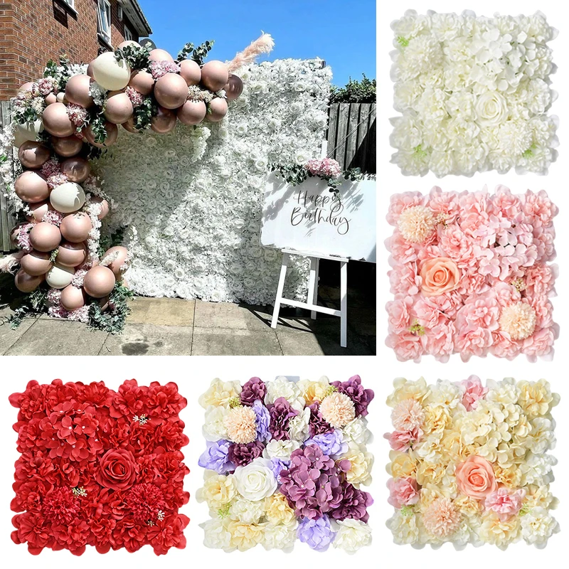 Artificial Silk Flowers Wall Panels