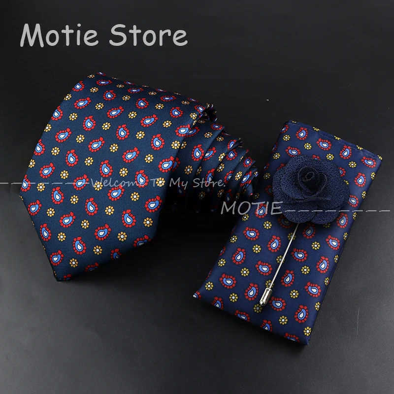 20 Stile, modisches Krawatten-Set für Herren, inklusive Blumenbrosche, weicher Jacquard-Taschentuch, Manschettenknöpfe, Accessoires, Alltagskleidung, Krawatte, Party-Geschenke – Detail 27