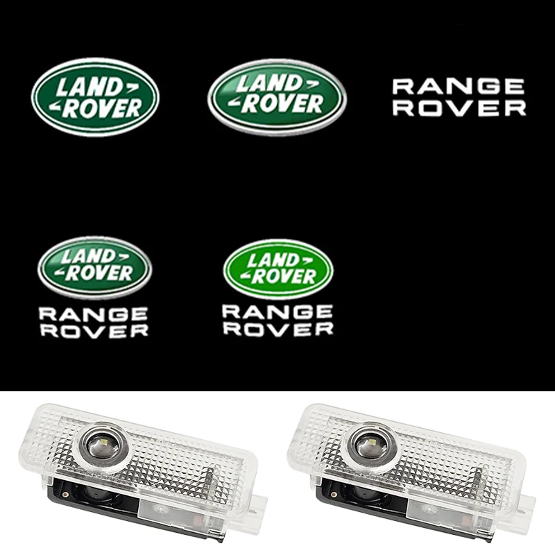 랜드로버 레인지로버 디스커버리 프리랜더 이보크 SVR 2003-2023용 플러그 앤 플레이 LED 자동차 도어 웰컴 로고 프로젝터 라이트 2개