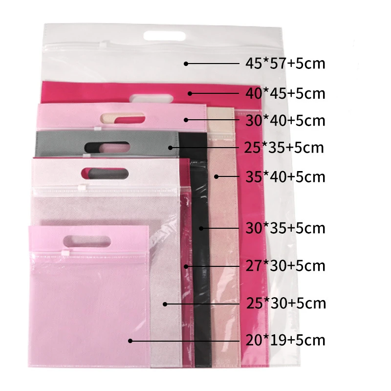 StoBag 50pcs Transparent Clothing Packaging Zipper Bags Plastic Clear Travel  Sealed Reusable Ziplock Storage Pouches Wholesale