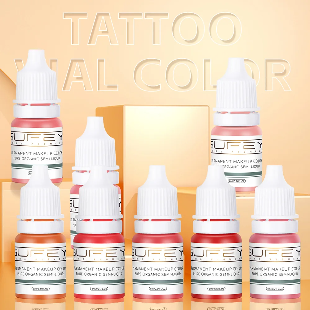 8ml Lip Tint Microblading Ink For pmu machines Permanent MakeUp Eyebrow pigment Tattoo Inks Nano art supplies aimoosi tattoo inks 4 bottle set tattoo microblading paint ink pigment for semi permanent makeup eyebrows lips tint consumables