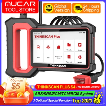 Thinkscan Plus S4 Obd2 스캐너 ABS SRS ECM TCM BCM 시스템, 3 리셋 OBD2 진단 스캐너, 자동차 진단 도구 2023
