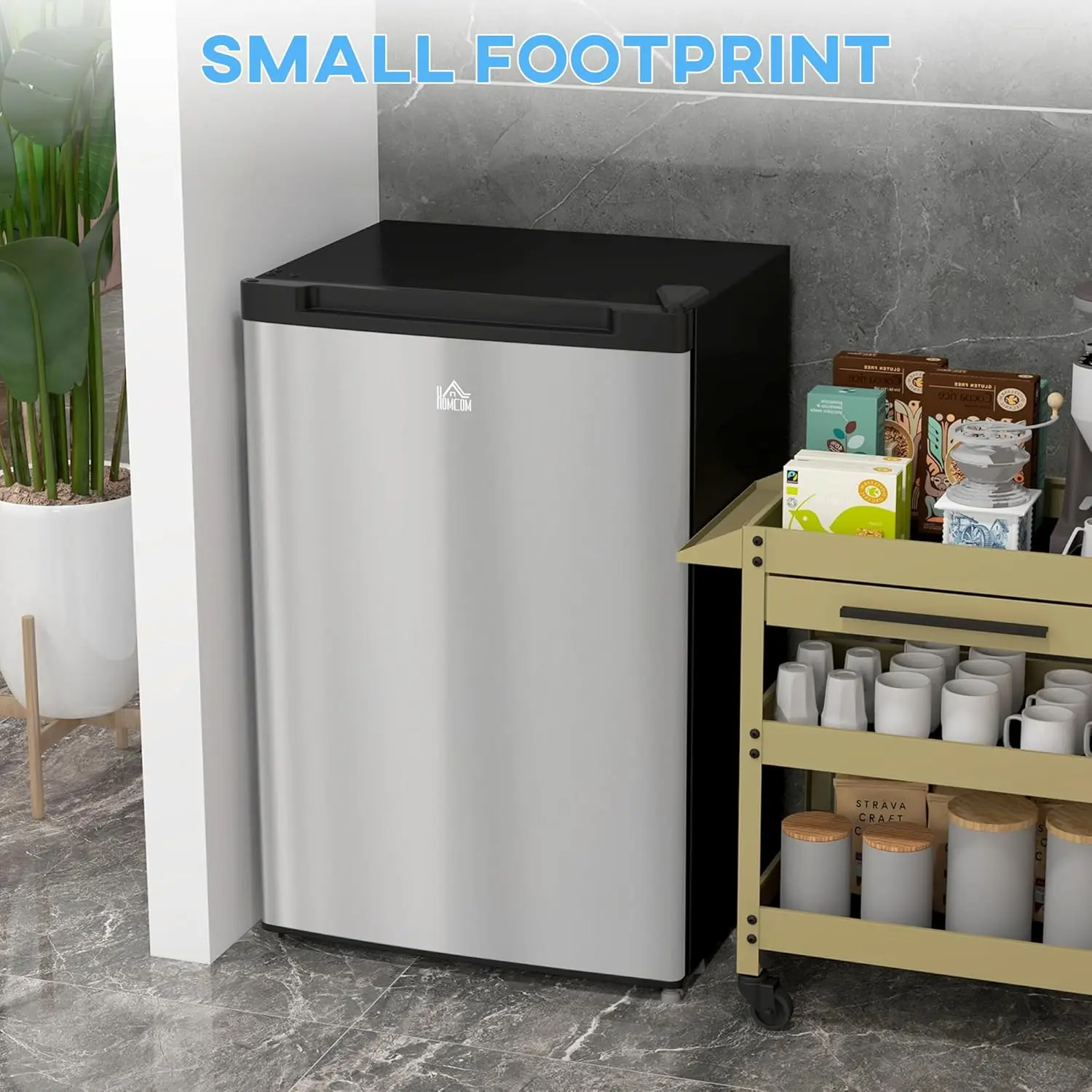 Upright Freezer, 3.0 Cubic Feet Compact Mini Freezer with Reversible Single Door and Adjustable Thermostat, Small freezer for Ho 6