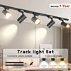 Set Led Track Light Fixture COB Ceiling Track Lamp 12/20/30/40W Rail Spotlight System For Kitchen Shop Store Home Lighting 220V 1