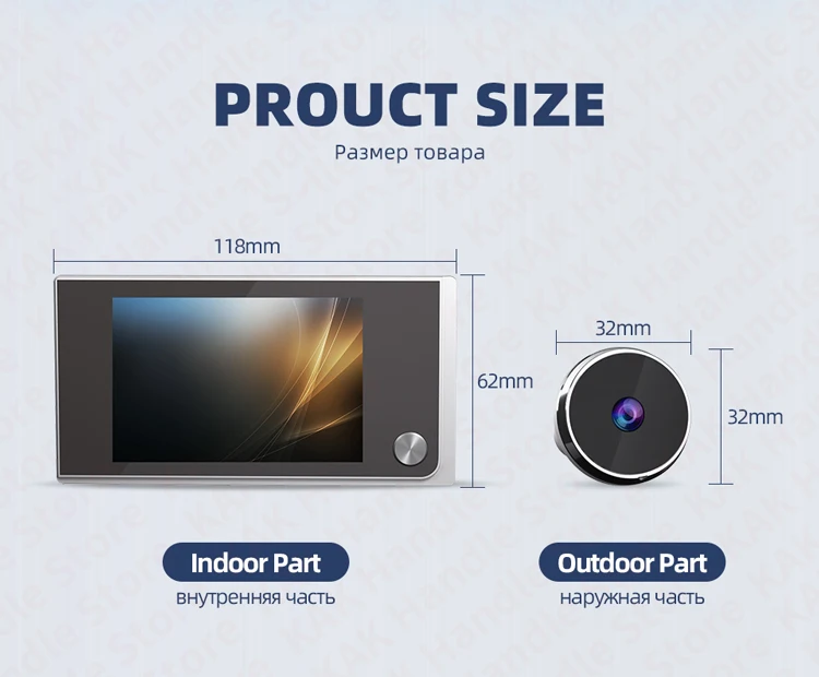 camera lens component of peephole viewer