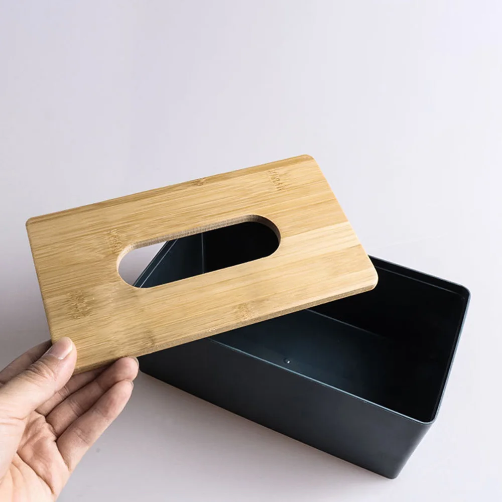 1pc Wood Cover Tissue Box Creative Multi-Functional Table Storage Box Hotel Toilet Paper Storage