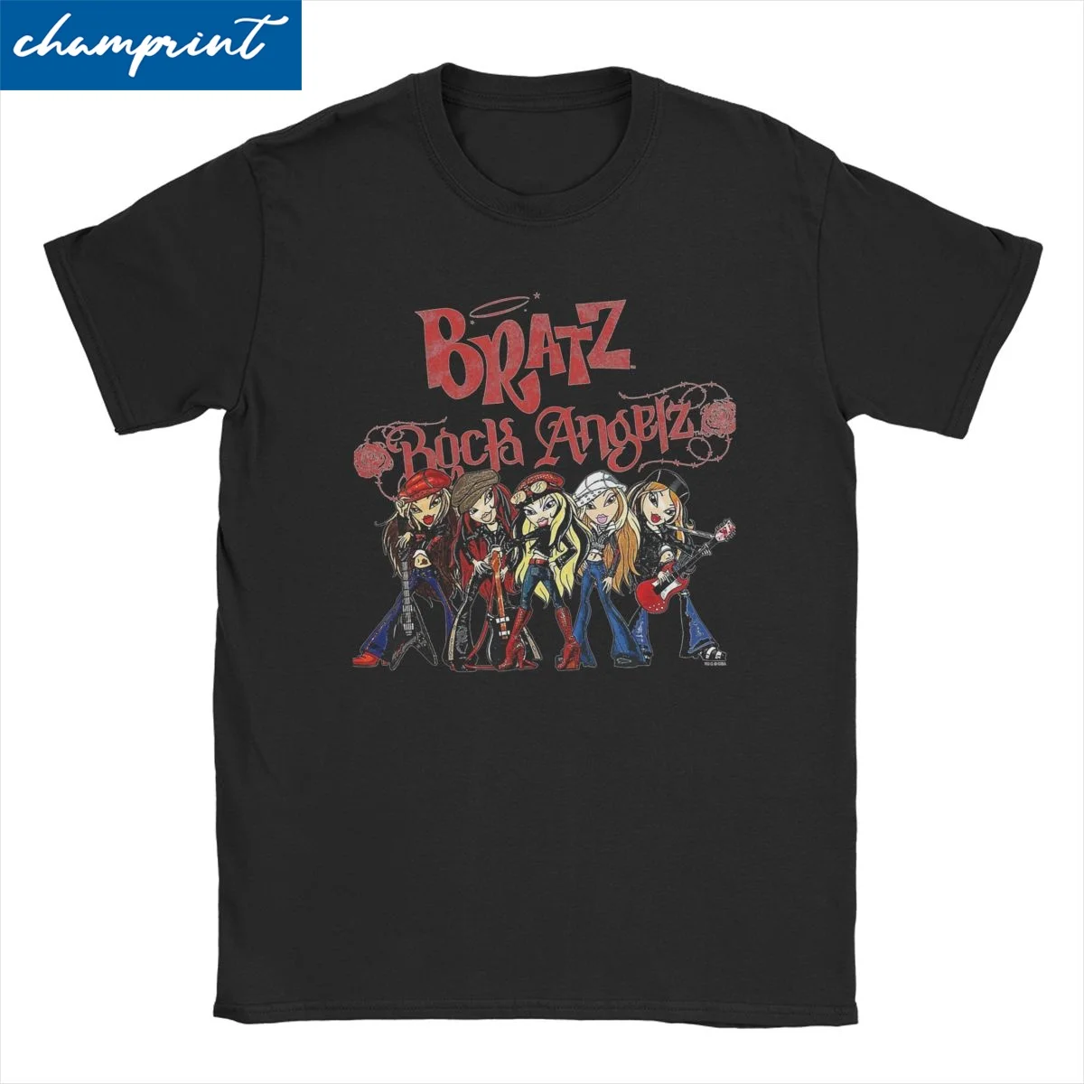 

Fashion Y2k Rock Angelz Group Hip Hop Cartoon T-Shirt for Men Women Pure Cotton T Shirts Bratz Tees New Arrival Clothing