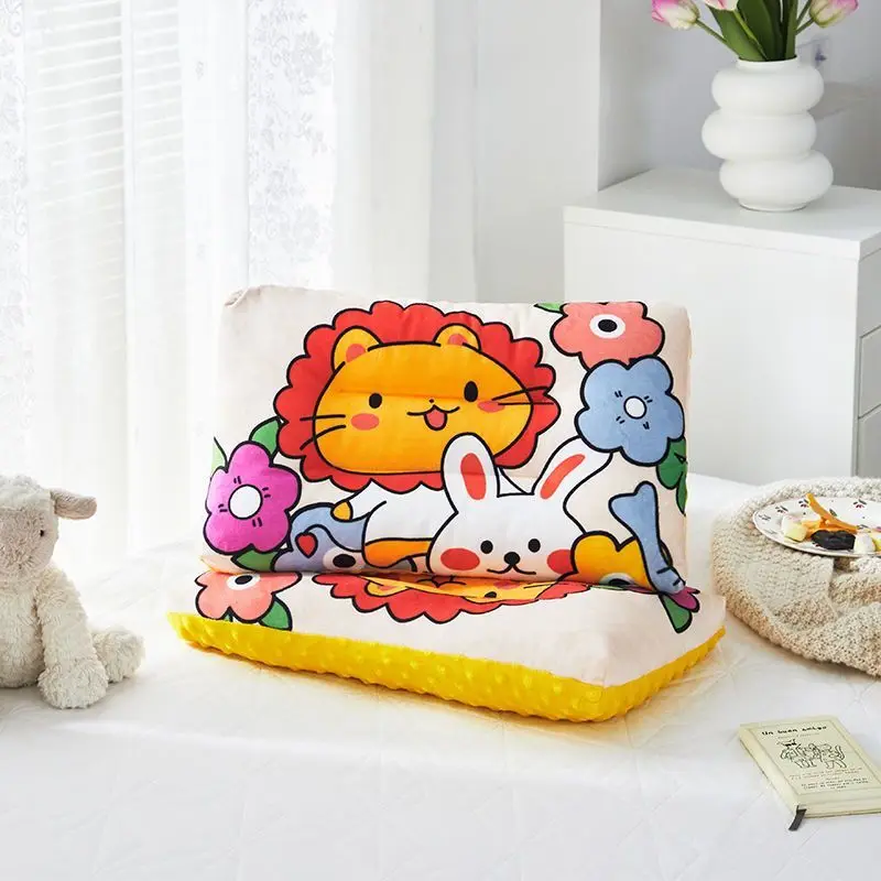 

1 PC Cartoon Pattern Children Cotton Sleep Pillow Baby Four Seasons Universal Breathable Pillow Kindergarten Special Nap Pillow