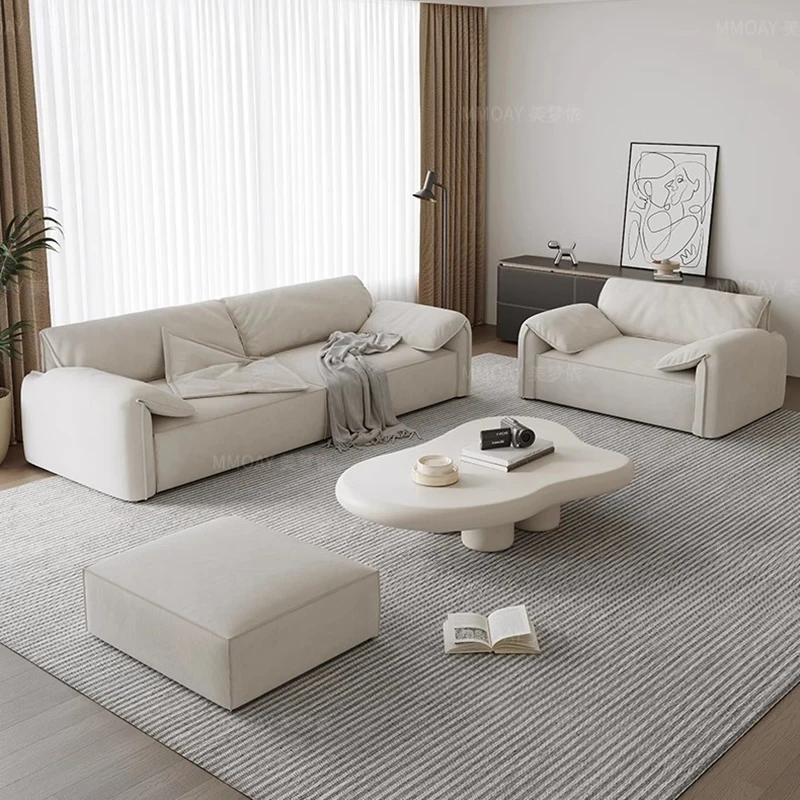 Sofá-cama branco para sala de estar, sala, piso, minimalista, recepção europeia, arranhador, gatos, relaxar canapé, móveis de salão