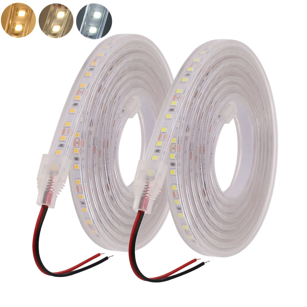 

12V 24V LED Strip Light IP67 Waterproof Outdoor Lamp 120LEDs/m 2835 Flexible Tape Ribbon Light for Room Decor 3000K 4000K 6000K