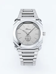 Men's Luxury Octagon Dial Stainless Steel Minimalist Wristwatch (Grey)