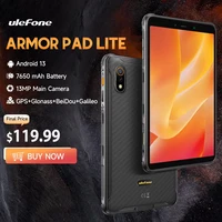 Ulefone Armor Pad Lite  Rugged Tablet IP68/IP69K Android Tablet , 6GB（3GB+3GB RAM）,32GB ROM 13MP Camera 1