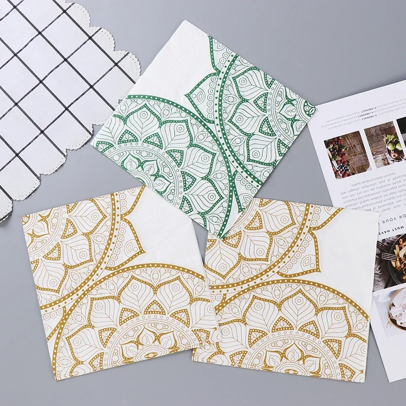 20pcs/P 33*33cm Colourful Paper Napkins Arabian Exotic Printed Party Decoration Paper Placemats DIY Tissue