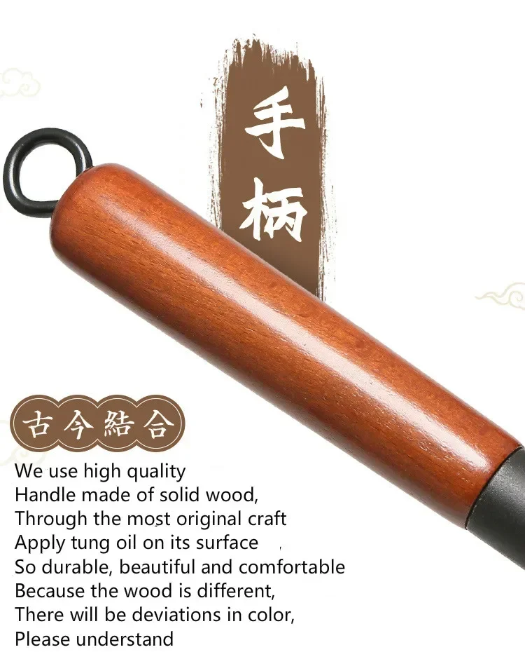 Description Picture 5 of itemHigh Quality Saucepan Iron Wok Traditional Handmade Iron Wok Non-stick Pan Non-coating Induction and Gas Cooker Cookware