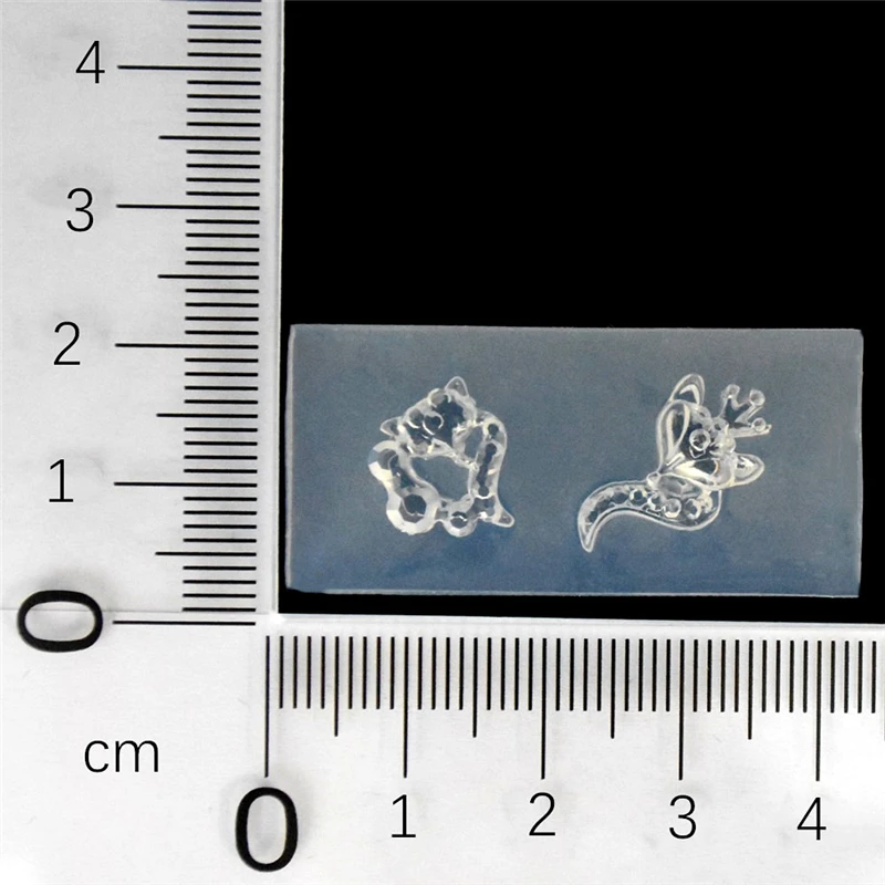 7-Piece Nail Art Silicone Molds Set - Flower, Star, Butterfly & Heart Designs