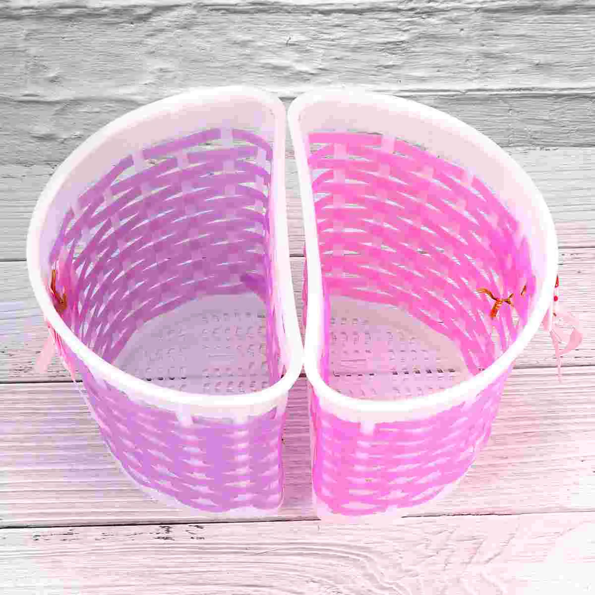 

6 Pcs Decorate Basket with Ribbon Toddler Kids Bike Streamers Front Decorative Supplies