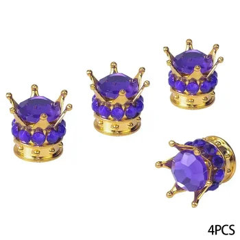 4PCS ล้อยางวาล์ว Caps ฝาครอบมงกุฎรูปร่าง Bling เพชรยางฝุ่นวาล์ว Caps รถบรรทุกรถจักรยานยนต์จักรยาน Air COVER 21