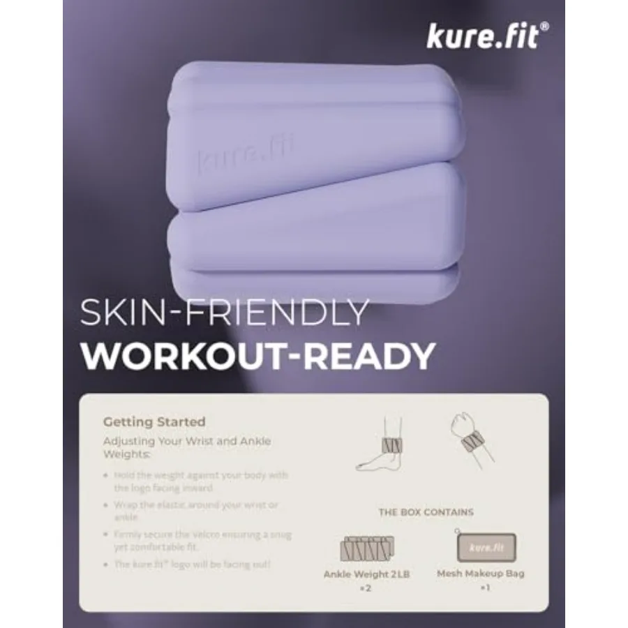 Purple Weights Set 4lb & Green Kettlebell 5-12lb Bundle | Home Gym