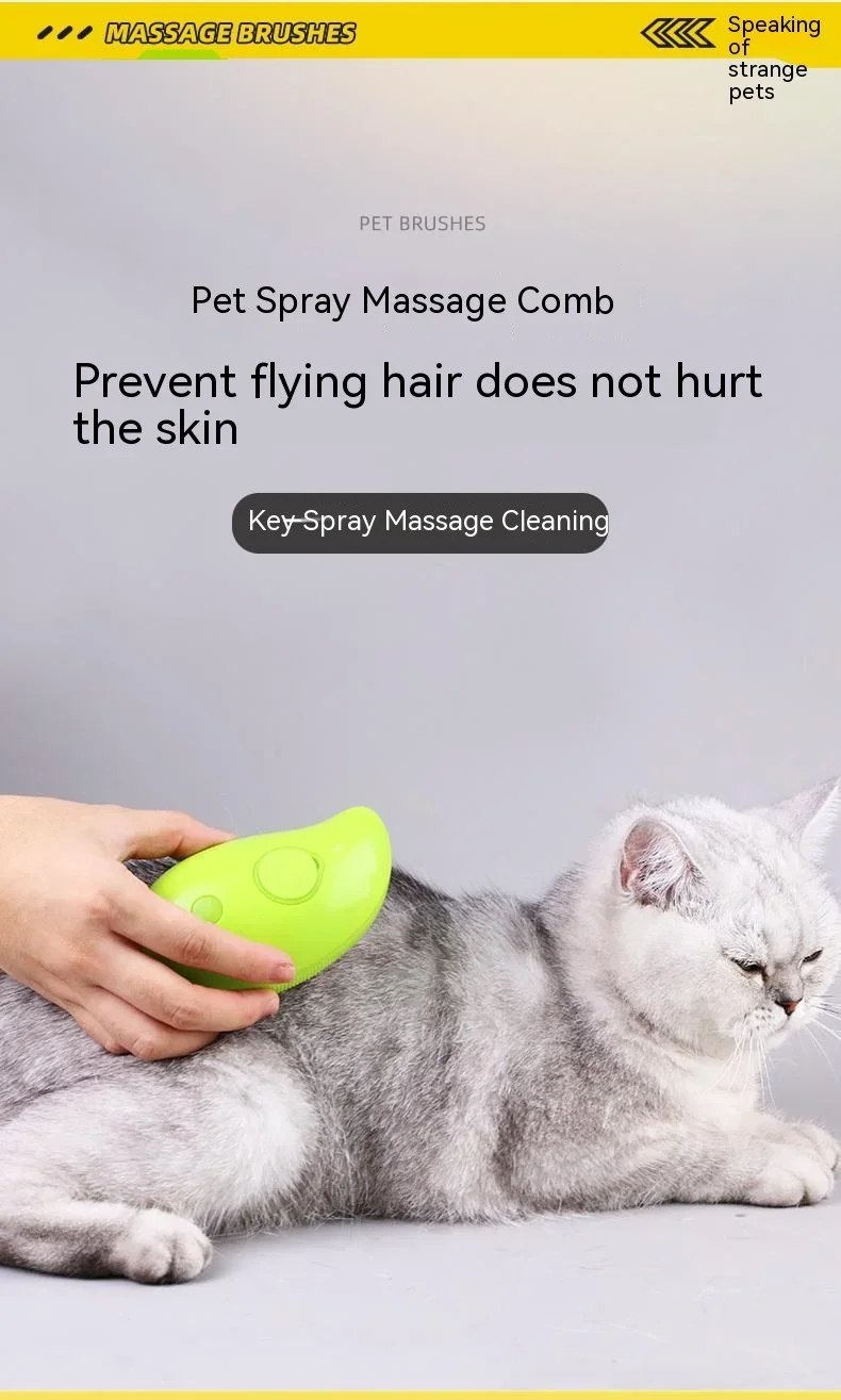 Title 1, Cat Dog Grooming Comb Pet Electric Spray Water ...