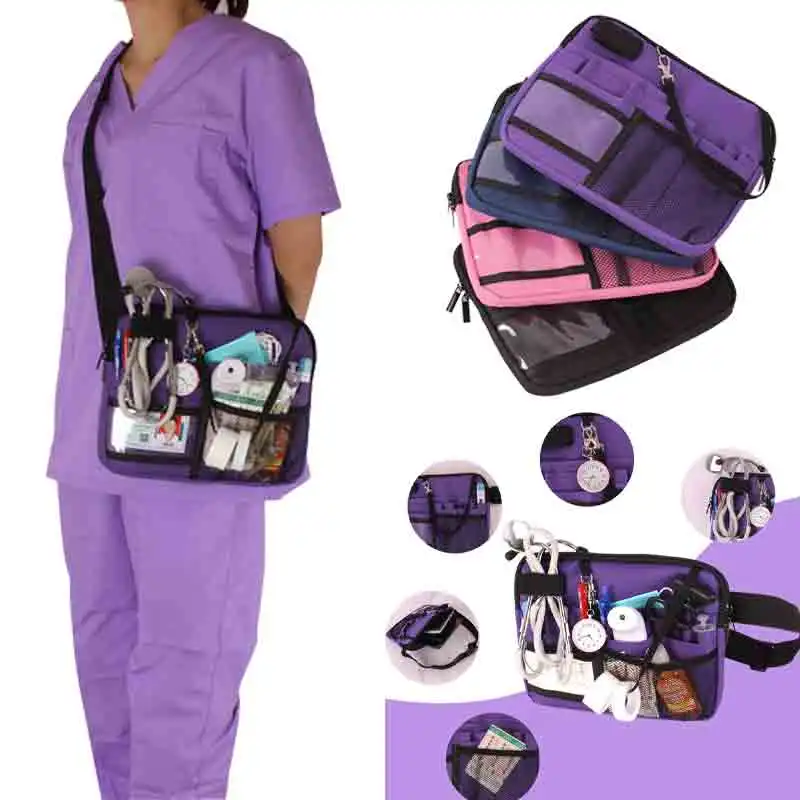 Waist Bag Nurse Fanny Pack Multi Pocket Waist Organizer Belt with Adjustable Waist Strap Nurse Tool Pouch Organizer Pouch Portable