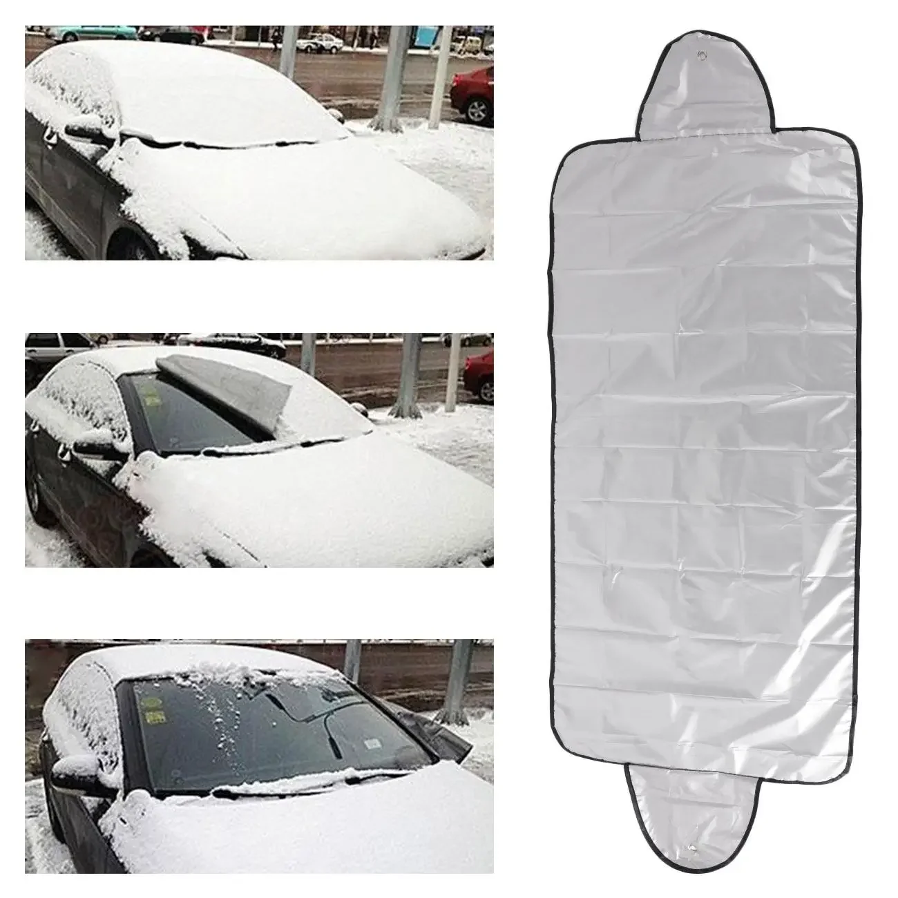 195x70cm Universal Car Windshield Sunshades Protection Snow Ice Frost Shield Covers Automobile Front Window Screen Snow Shield