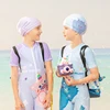 Cartoon Swimming Cap Boys Girls PU Children Waterproof Swimming Caps Kids Swim Pool Hats Ear Protector Colorful Baby Bathing Hat 6