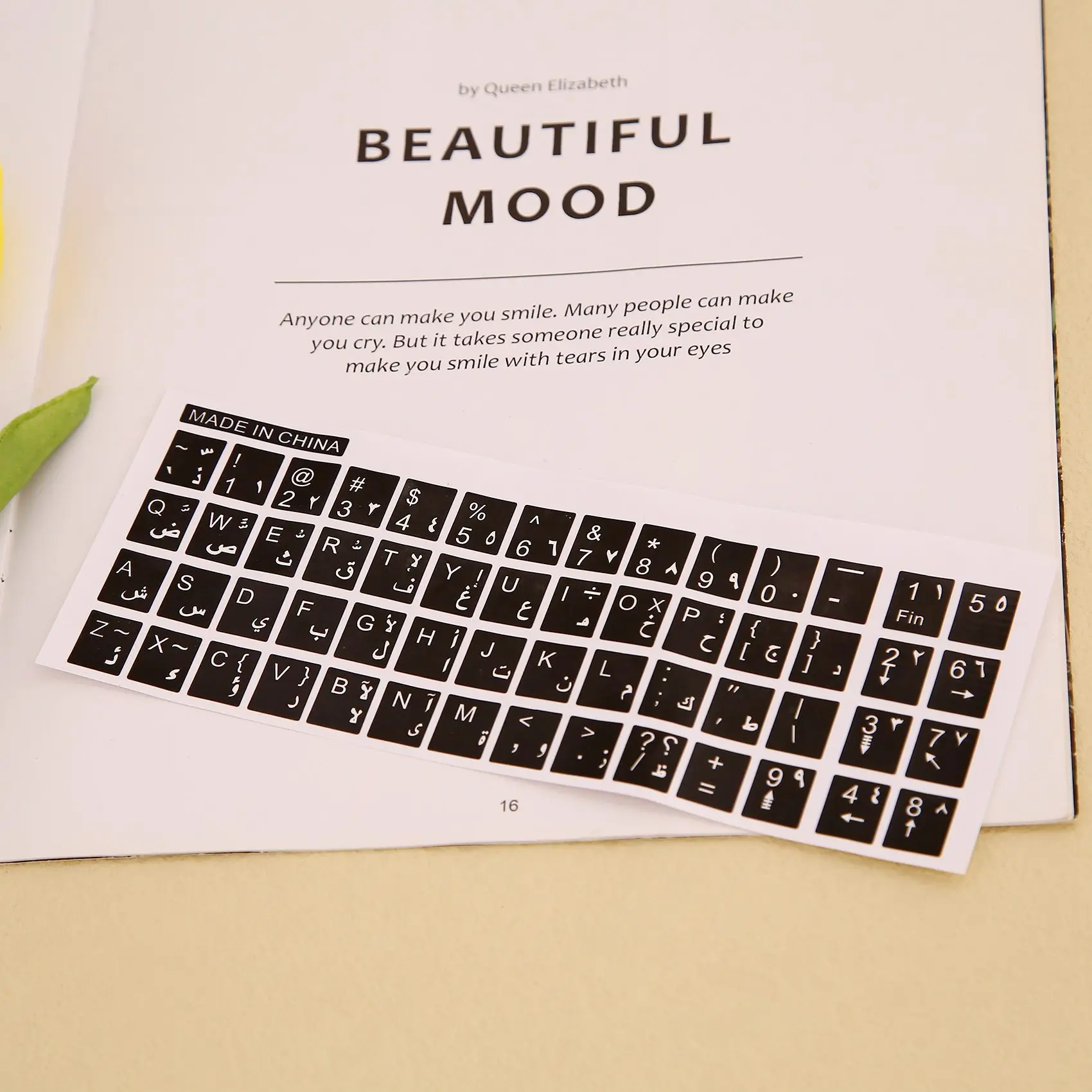 Letters Arabic English Keyboard Sticker Decal for Laptop PC