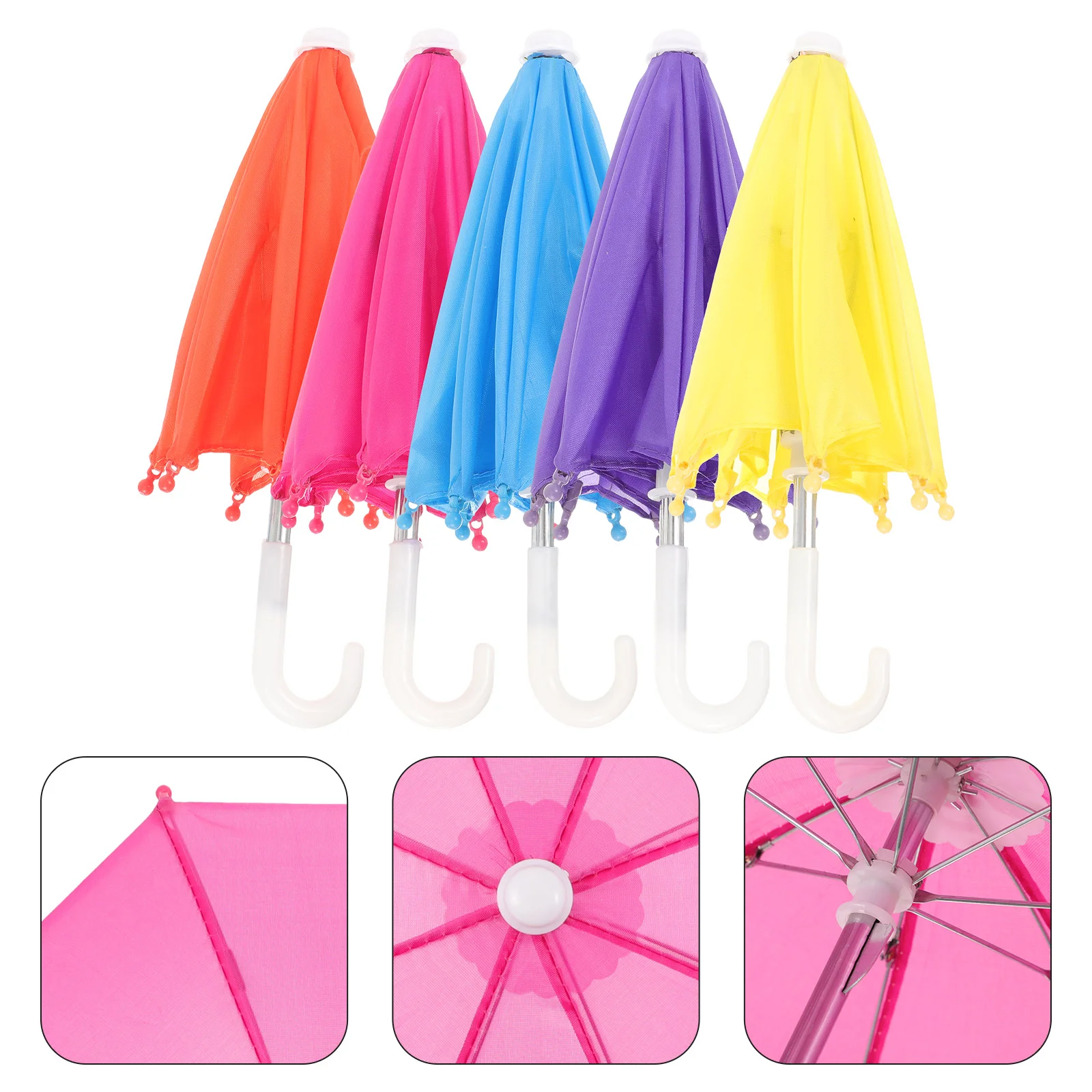 

Mini Umbrella Colorful Doll Umbrella 43Cm Drink Umbrellas Cocktail Picks Diy Umbrella Ornament Decorations Dollhouse Cute Tiny