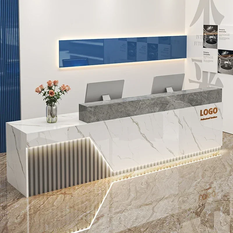 Beauty Institute Reception Desks Luxury Modern Clothes Store Reception Counter Cash Register Recepcion Mueble Office Furniture