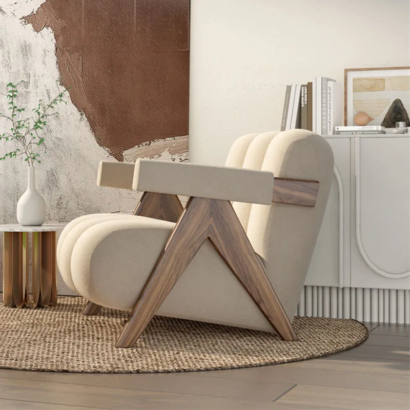 MeditationLazyChairsModernLoungeBedroomWoodArmNordicSofa