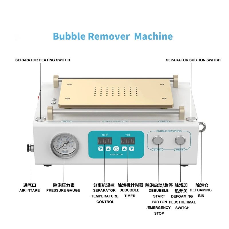 

UYUE X9S+ Smart Induction Bubble Remover Machine 2 in 1 LCD Screen Separator Debubbler For 7 Inch Refurbished Repair Tool