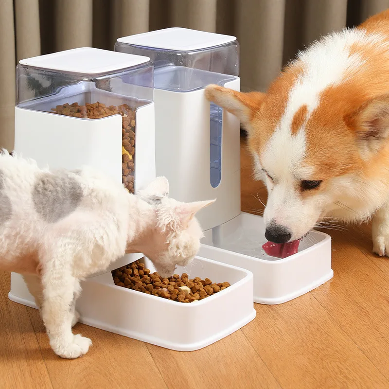3.5L Auto Food Feeder Dispenser Dog Cat Bowl Feeder Large Capacity Dog Cat Water Food Feeding Pet Supplies Pet Fountain