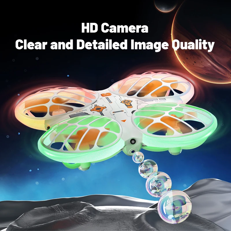 JJRC H122 Mini Drone Intelligent Obstacle Avoidance 8K Camera Neon Light Remote Control Helicopter Comprehensive Protective Toy