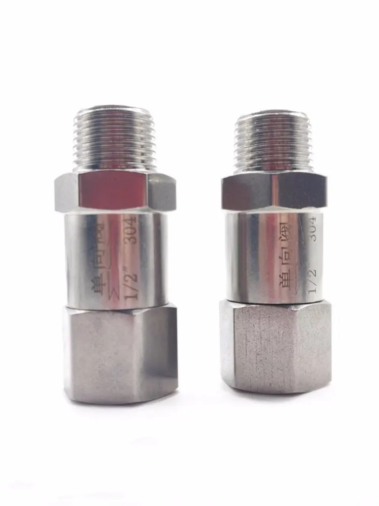 

1/8" 1/4" 3/8" 1/2" BSP Female To Male One Way Check Valve Non-return Inline 304 Stainless Steel