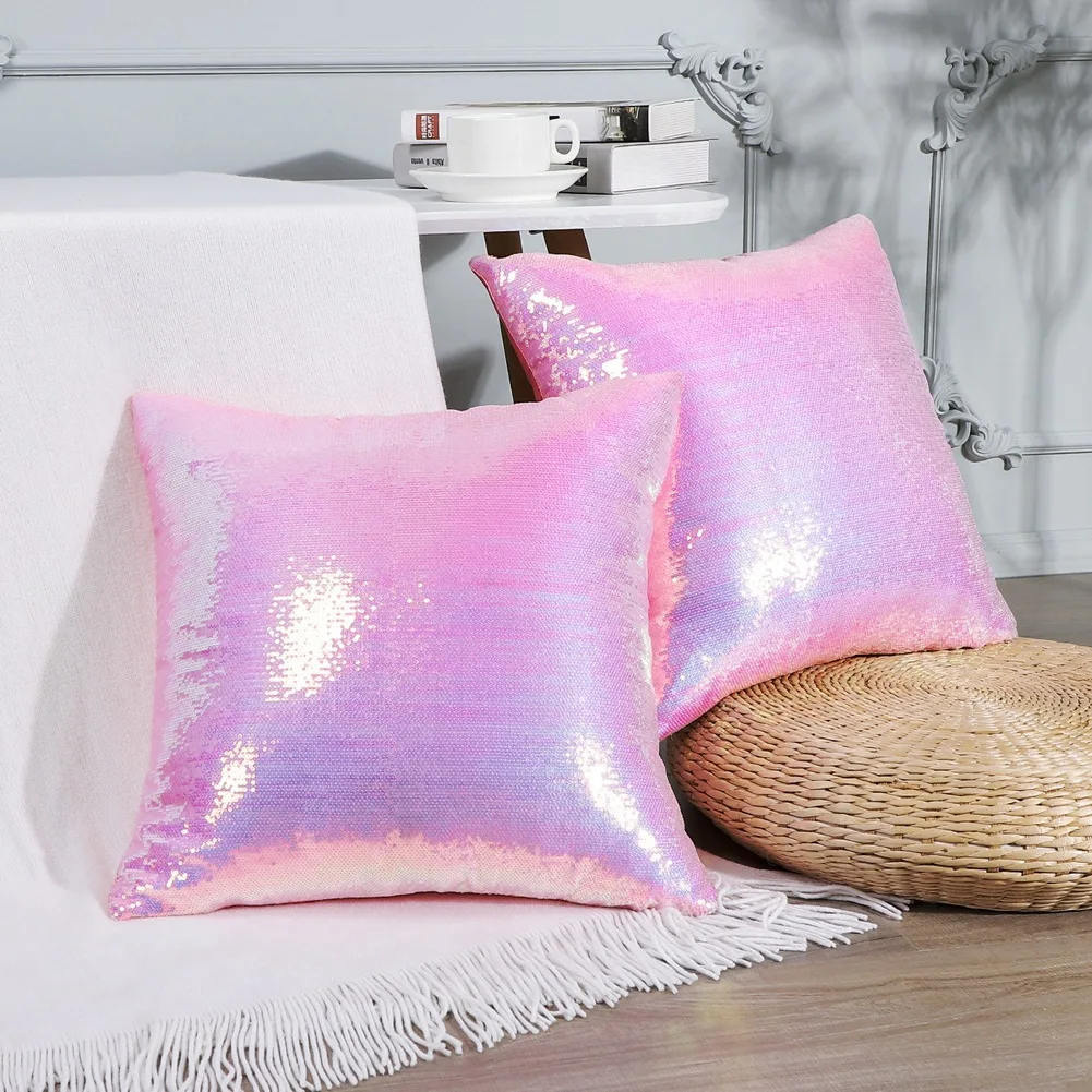 CushionCover4545cmLuxuryMermaidGlitterPillowPillowcaseWith