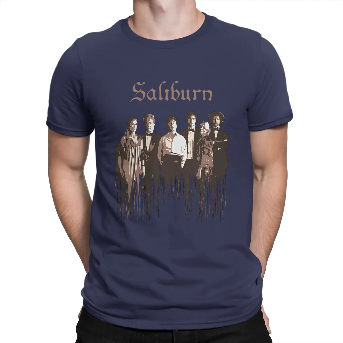 thumbnail image 1 of Camisetas de película para hombre, camisetas únicas de Saltburn, camisetas de manga corta con cuello redondo, camisetas de algodón de verano, 1 of 7