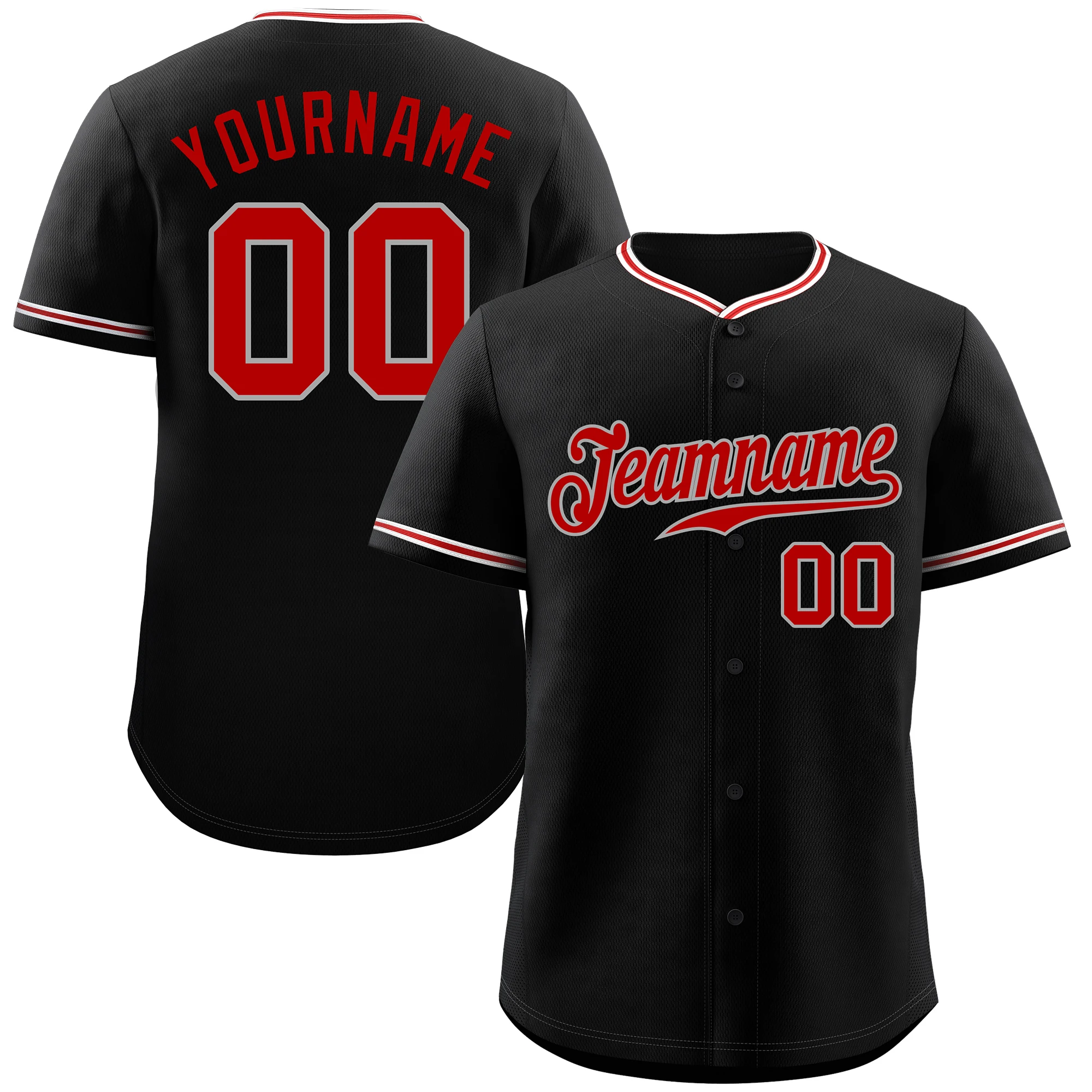thumbnail image 1 of Camiseta de béisbol de estilo clásico personalizada con letras y números impresos, camiseta deportiva de práctica para adultos, 1 of 5
