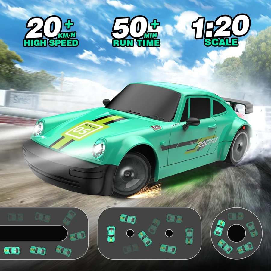 4WD Remote Control Drift RC Car High Speed RTR Radio Truck 4x4 Racing Off-road Vehicle Toy Gift for Children Kid Adult Boy Girl 4