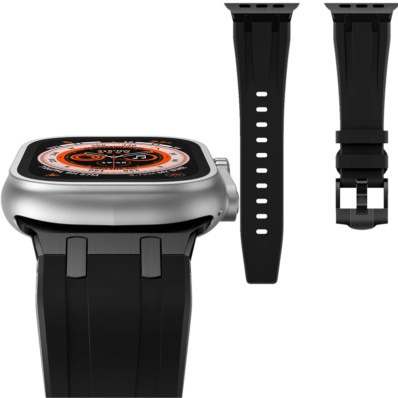 

Silicone Strap for Apple Watch Ultra 1 2 Band 49mm Bracelet for iWatch Series 9 8 7 6 SE 5 4 3 45mm 41mm 44mm 40mm 42mm 38mm