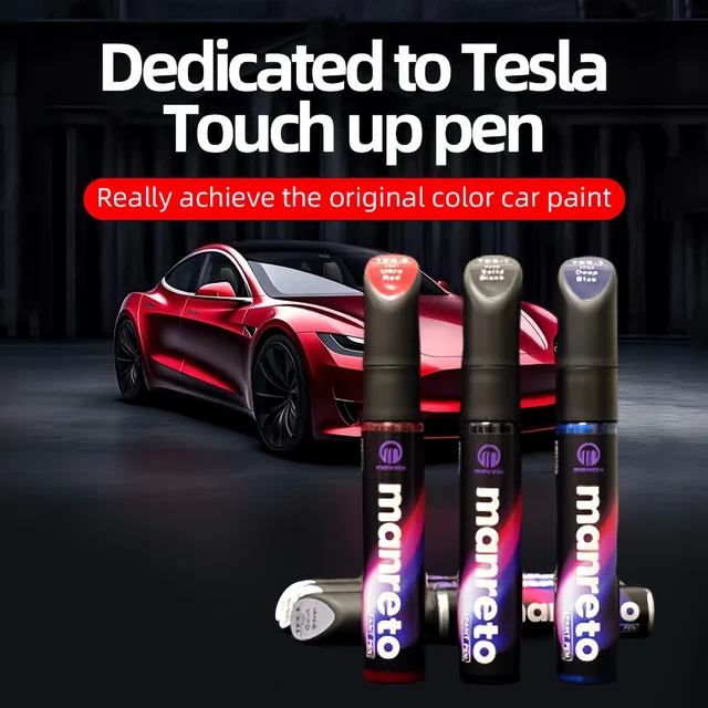 Tesla Model Y Pearl Bianco Nero Modello 3 Serie Cielo stellato Grigio Speciale penna colorata per vernice Ruote per auto Penna per la cura della vernice 2