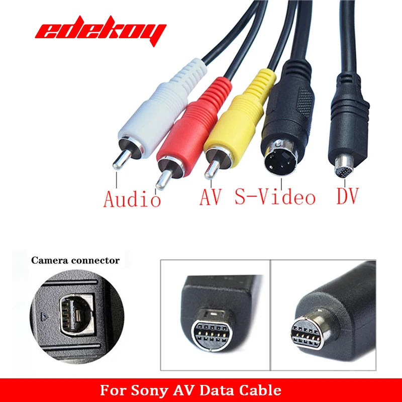 Sony-camer-VMC-30FS-AV-Cable-10-Pin-DV-Connector-to-3RCA-S-Video-Sony ...